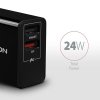 AXAGON ACU-QS24 Ładowarka sieciowa QC 24W, 2x port USB--A, QC3.0/AFC/FCP + 5V/1.2A