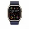Apple Opaska Alpine w kolorze granatu do koperty 49 mm - rozmiar L - elementy z tytanu w kolorze naturalnym