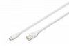 Digitus Kabel zasilający silikonowy USB-A - USB-C, USB 2.0 60W, 1m Biały
