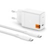 Spigen ArcStation Pro GaN-651 - Ładowarka sieciowa USB-C PD 3.0 PPS 65W + kabel USB-C (Biały)