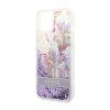 Guess Liquid Glitter Flower – Etui iPhone 14 Plus (fioletowy)