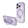 Guess Ring Stand Script Glitter MagSafe - Etui iPhone 15 Pro Max (fioletowy)