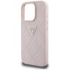 Guess Hot Stamp 4G Pattern Triangle Metal Logo - Etui do iPhone 16 Pro Max (różowy)
