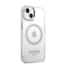 Guess Metal Outline MagSafe - Etui iPhone 14 Plus (przezroczysty / srebrny)