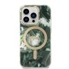 Guess Bundle Pack MagSafe IML Jungle - Zestaw etui + ładowarka MagSafe iPhone 14 Pro (khaki/złoty)