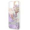 Guess Liquid Glitter Flower – Etui iPhone 13 mini (fioletowy)