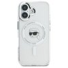 Karl Lagerfeld IML Metal Karl Head MagSafe - Etui iPhone 16 (biały)