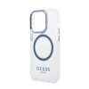 Guess Metal Outline Magsafe - Etui iPhone 14 Pro (przezroczysty / niebieski)
