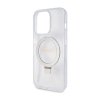 Guess Ring Stand Script Glitter MagSafe - Etui iPhone 15 Pro (przezroczysty)