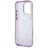 Guess Glitter Flowers Triangle Buttons MagSafe - Etui do iPhone 16 Pro Max (fioletowy)