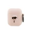 Karl Lagerfeld Silicone NFT Karl Head 3D - Etui AirPods 1/2 gen (różowy)