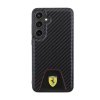 Ferrari Carbon Stitched Bottom - Etui Samsung Galaxy S24+ (czarny)