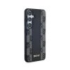 DKNY Leather Checkered Mono Pattern MagSafe - Etui Samsung Galaxy S24+ (czarny)