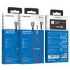 Borofone Highway - kabel połączeniowy USB do Lightning 1.2 m (czarny/czerwony)
