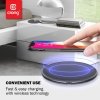 Crong PowerSpot Fast Wireless Charger – Aluminiowa ładowarka bezprzewodowa Qi 15W USB-C z powłoką ze szkła hartowanego (Shadow B