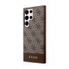 Guess 4G Bottom Stripe Metal Logo Collection - Etui Samsung Galaxy S24 Ultra (brązowy)