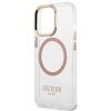 Guess Metal Outline Magsafe - Etui iPhone 13 Pro Max (przezroczysty / złoty)
