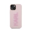 Karl Lagerfeld 3D Rubber Glitter Logo - Etui iPhone 15 (różowy)