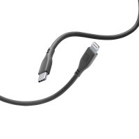 Cellularline Soft Cable - Kabel USB-C do Lightning certyfikat MFi 1.2 m (czarny) 