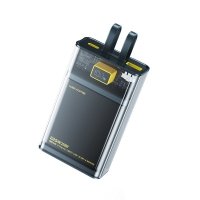 WEKOME WP-325 Vanguard Series - Power bank 20000 mAh Super Charging z wbudowanym kablem USB-C & Lightning PD 20W + QC 22.5W (Cza 