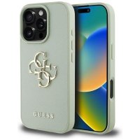 Guess Grained Big 4G Logo Small Classic Logo - Etui do iPhone 16 Pro Max (zielony) 