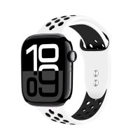 Crong Duo Sport - Pasek do Apple Watch 38/40/41/42 mm (biały/czarny) 