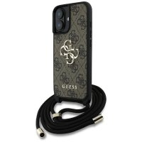 Guess 4G Big Logo Cord Strap Crossbody - Etui do iPhone 16 (brązowy) 