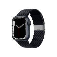 Crong Wave Band – Pleciony pasek do Apple Watch 44/45/46/49 mm (grafitowy) 
