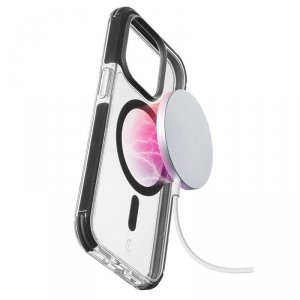 Cellularline Tetra Force Strong Guard Mag - Etui iPhone 15 Pro MagSafe z powłoką MICROBAN (przezroczysty)