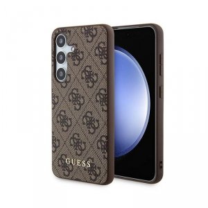 Guess 4G Metal Gold Logo - Etui Samsung Galaxy S24 (brązowy)
