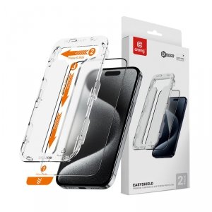 Crong EasyShield 2-Pack - Szkło hartowane iPhone 15 Pro Max (2 sztuki)