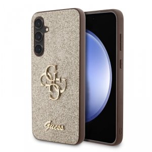 Guess Glitter Script Big 4G - Etui Samsung Galaxy S23 FE (złoty)