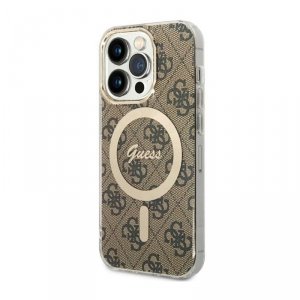 Guess 4G MagSafe - Etui iPhone 14 Pro Max (Brązowy)
