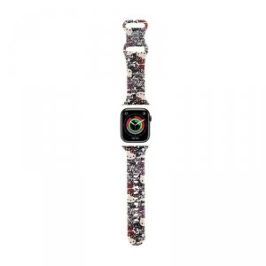 Hello Kitty Silicone Tags Graffiti - Pasek do Apple Watch 38/40/41 mm (beżowy)