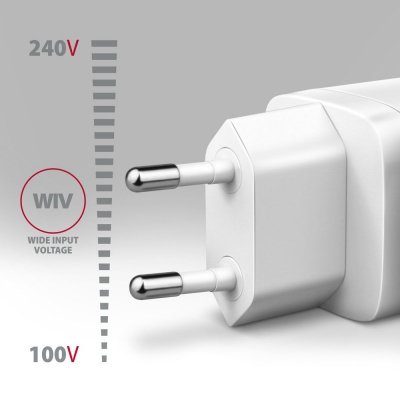 AXAGON ACU-PQ30W Ładowarka sieciowa PD & QC 30W, QC3.0,4.0/AFC/FCP/PPS/Apple Biała