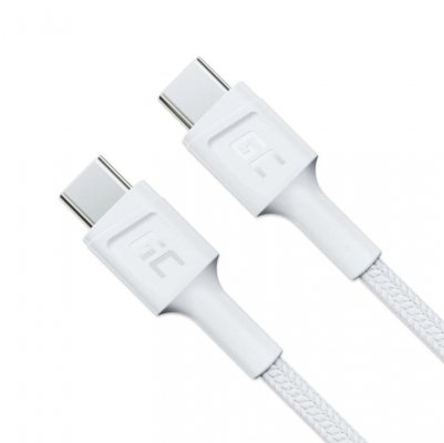 Green Cell Kabel PowerStream USB-C do USB-C 2m, PD 60W, QC 3.0, biały
