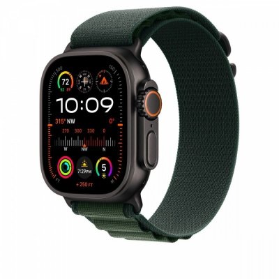 Apple Opaska Alpine w kolorze ciemnozielonym do koperty 49 mm - rozmiar S - elementy z tytanu w kolorze czarnym