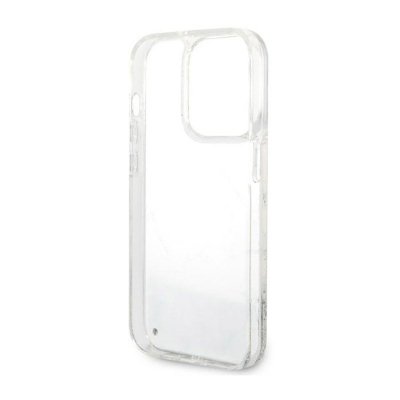 Guess Liquid Glitter Marble - Etui iPhone 14 Pro Max (Biały)