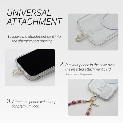 Crong Phone Charm - Smycz zawieszka do telefonu (Rainbow Hearts)