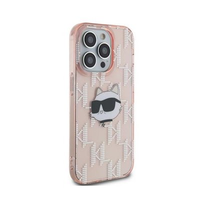 Karl Lagerfeld IML Choupette Head & Monogram - Etui iPhone 13 Pro Max (różowy)