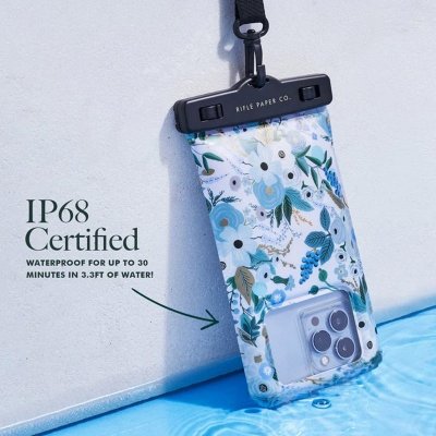 Rifle Paper Waterproof Floating Pouch - Etui wodoodporne do smartfonów do 6.7&quot; (Garden Party Blue)