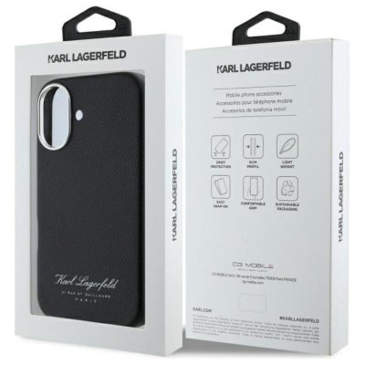 Karl Lagerfeld Hotel RSG - Etui iPhone 16 (czarny)