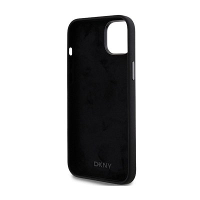 DKNY Liquid Silicone Metal Logo - Etui iPhone 15 Plus / 14 Plus (czarny)