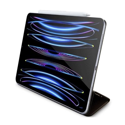 Guess 4G Stripe Allover - Etui iPad Pro 12.9&quot; (2022-2020) (Brązowy)