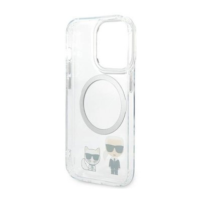 Karl Lagerfeld Karl & Choupette Aluminium MagSafe - Etui iPhone 14 Pro Max (przezroczysty)