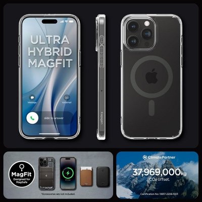 Spigen Ultra Hybrid Mag MagSafe - Etui do iPhone 15 Pro (Graphite)