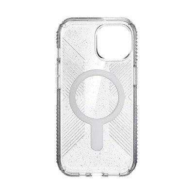Speck Presidio Lux Grip ClickLock & MagSafe - Etui iPhone 16e / iPhone 15 / iPhone 14 / iPhone 13 (Clear / Platinium Glitter / C