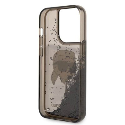 Karl Lagerfeld Liquid Glitter NFT Karl&#039;s Head - Etui iPhone 14 Pro Max (czarny)