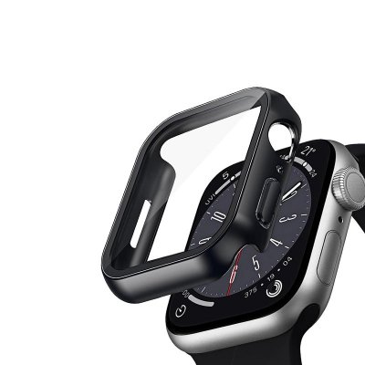 Crong Hybrid Watch Case - Etui ze szkłem Apple Watch 41mm (Black)