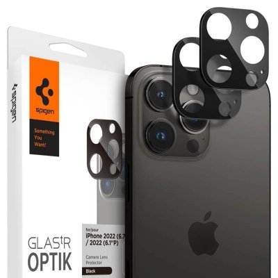 Spigen Optik.TR Camera Lens Protector 2-Pack - Szkło ochronne na obiektyw do iPhone 16 Pro / 16 Pro Max / 15 Pro / 15 Pro Max / 